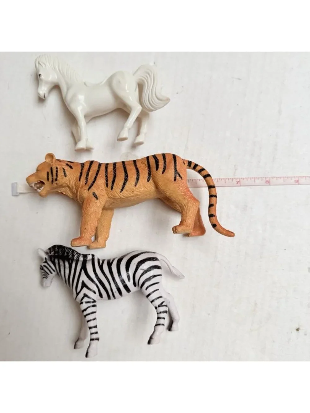 Vintage Jungle Animal Toys Horse Tiger Zebra Kids Gift
